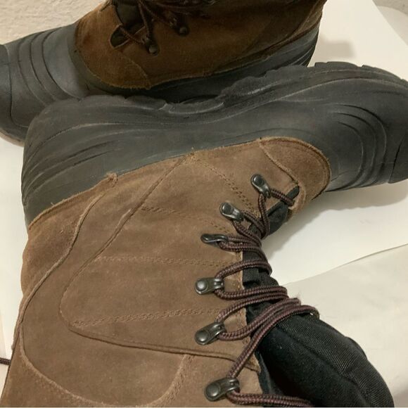 Quest brown and black leather duck boots size 12 main image 6